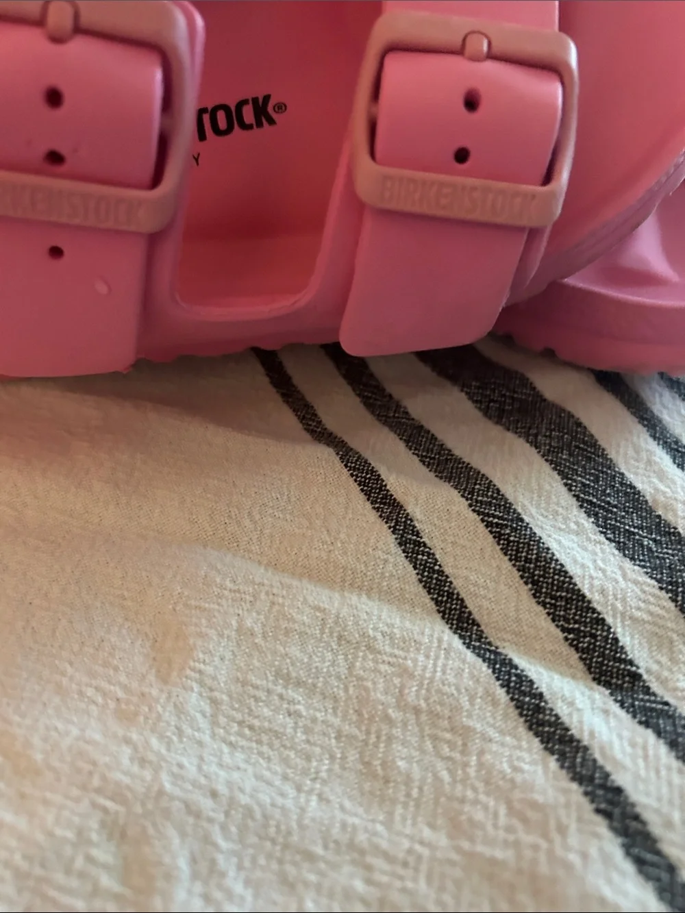 Birkenstock Kids Bubblegum Pink Two-Strap EVA Sandals